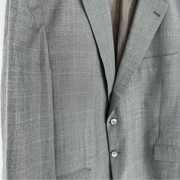 Vintage Burberry London Boyds Philadelphia 100% Wool Gray Pinstripe 50 Regular - Picture 3 of 16